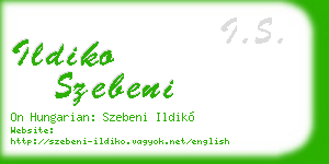 ildiko szebeni business card